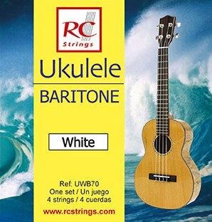 Royal Classics UWB70 Ukulele Baritone set. White